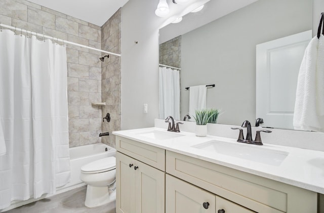 1485 Bourne Xing, Mount Pleasant, SC 29466 - full bathroom featuring shower / tub combo with curtain, double vanity, and tile patterned floors
