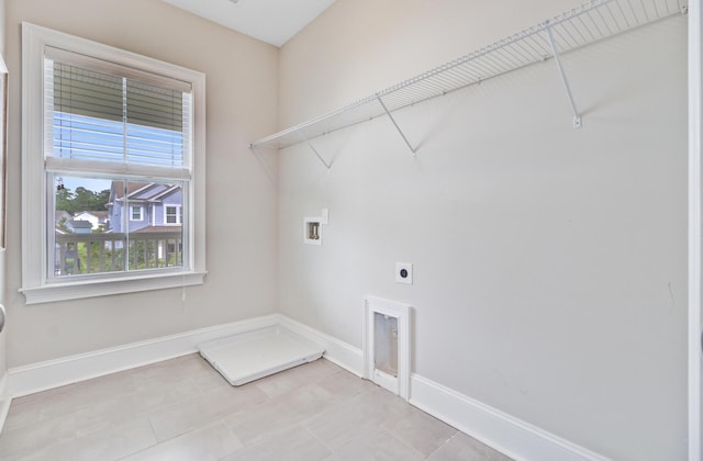 1485 Bourne Xing, Mount Pleasant, SC 29466 - washroom featuring electric dryer hookup, hookup for a washing machine, and light tile patterned floors