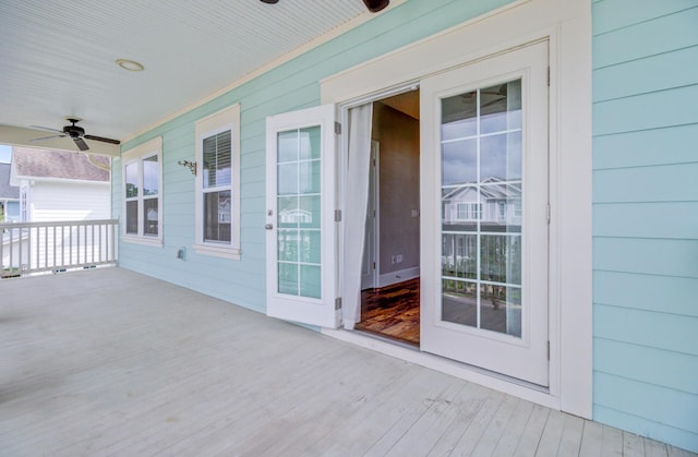 1485 Bourne Xing, Mount Pleasant, SC 29466 - wooden deck with ceiling fan