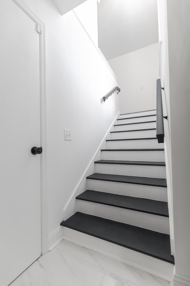 3385 Wayland Dr, Ladson, SC 29456 - stairway with marble look tiles