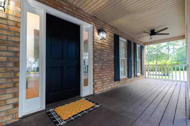 3385 Wayland Dr, Ladson, SC 29456 - porch featuring a ceiling fan