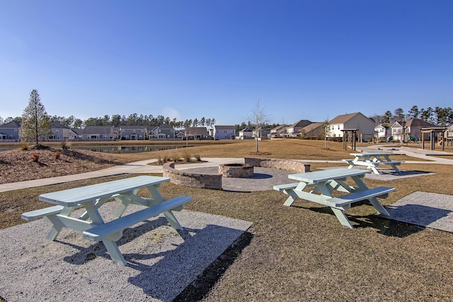 229 Celestial Blvd, Summerville, SC 29486 - surrounding community featuring a patio, a residential view, and a fire pit