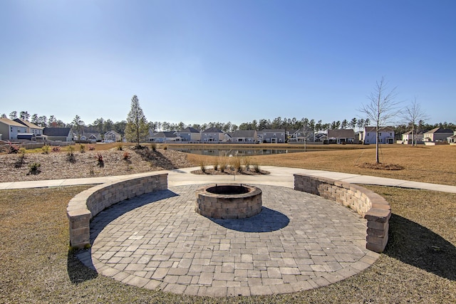 229 Celestial Blvd, Summerville, SC 29486 - view of patio / terrace featuring a fire pit and a residential view