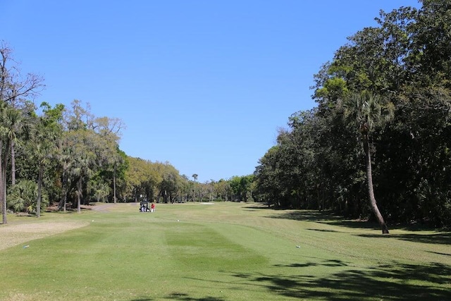 view of community featuring a lawn