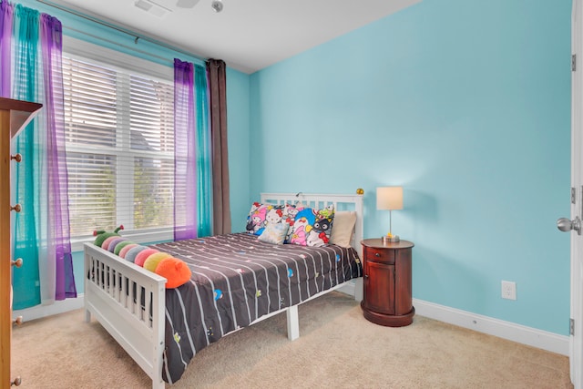 view of carpeted bedroom