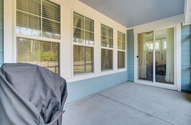 view of patio / terrace with a grill