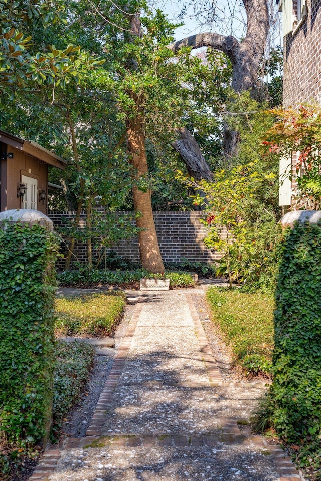 surrounding community featuring fence