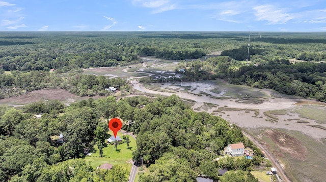 7274 Commodore Rd, Hollywood, SC 29449 - aerial view of property and surrounding area with a heavily wooded area