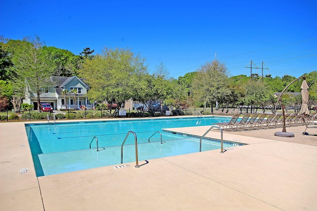 view of pool with a patio