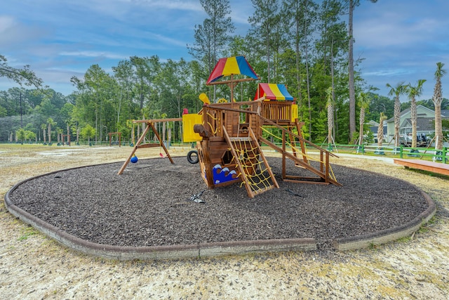 view of jungle gym