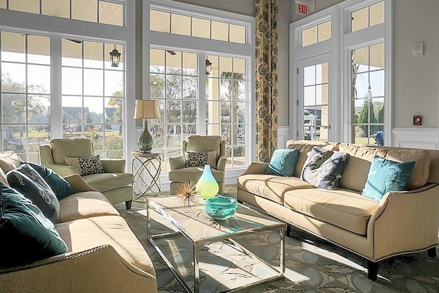 sunroom / solarium with a wealth of natural light