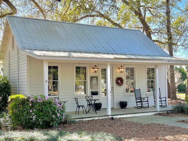 exterior space featuring covered porch