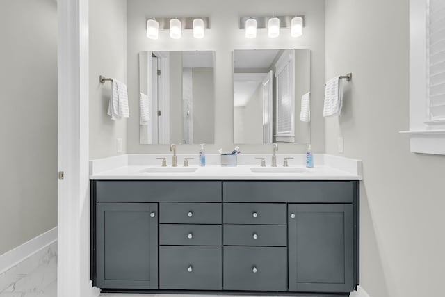 bathroom with vanity