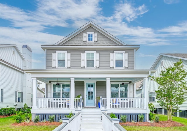 view of front of home featuring a porch