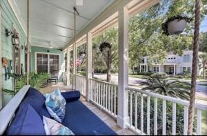 view of sunroom