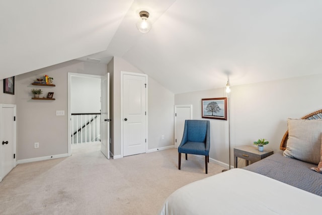 1606 Stovall Ct, Johns Island, SC 29455 - bedroom featuring lofted ceiling, light carpet, and baseboards