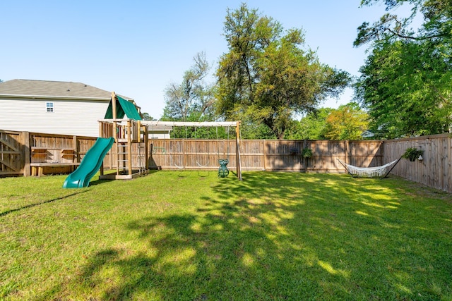 1606 Stovall Ct, Johns Island, SC 29455 - view of yard with a fenced backyard and a playground