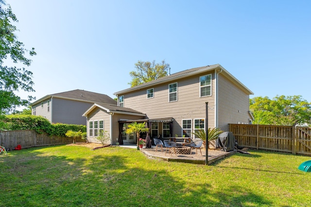 1606 Stovall Ct, Johns Island, SC 29455 - back of house featuring a patio area, a fenced backyard, and a yard