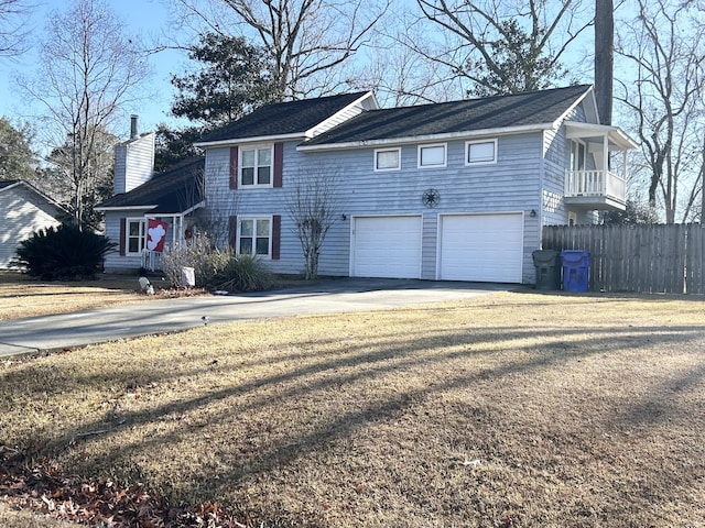 front of property featuring a garage