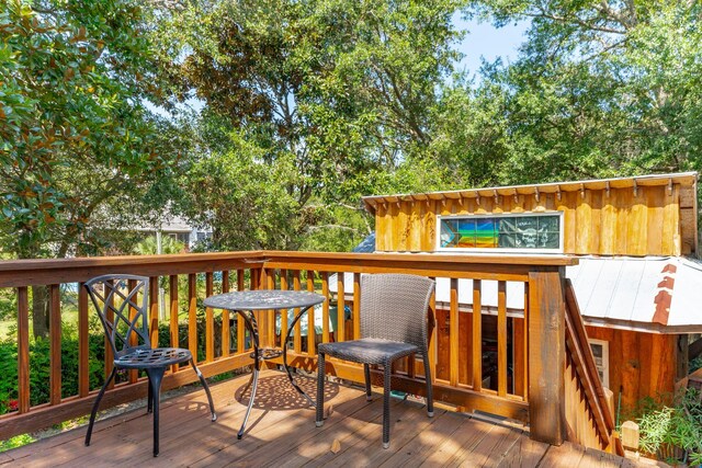 view of wooden terrace