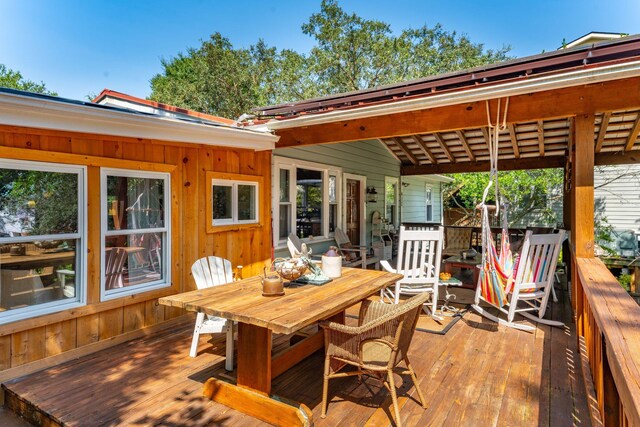 view of wooden terrace