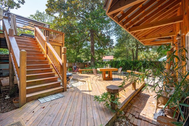 view of wooden deck