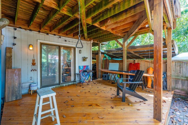 view of wooden deck