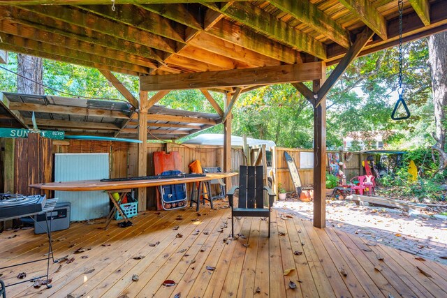 view of wooden terrace