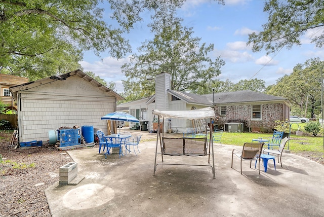 view of patio with central air condition unit