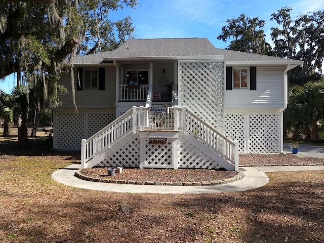 view of front of house with a porch