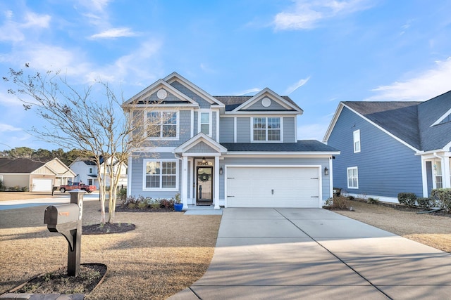 view of front of house featuring a garage