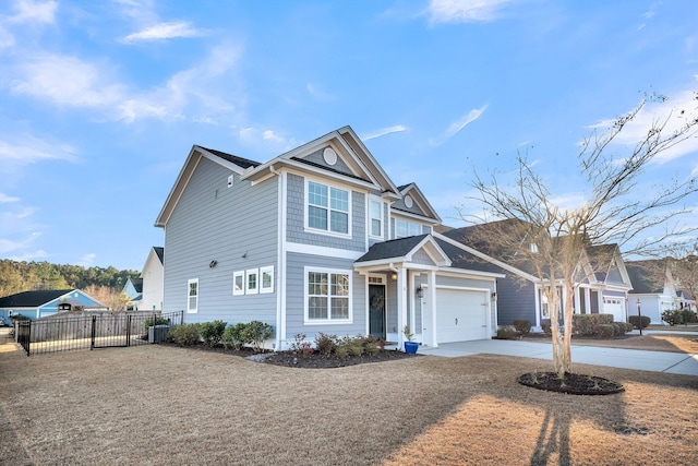 view of front facade featuring a garage