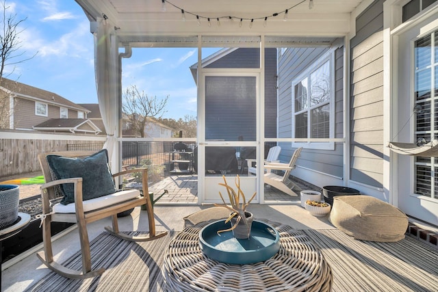 view of sunroom