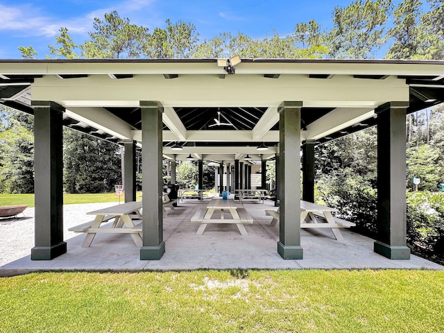 view of patio / terrace with a gazebo