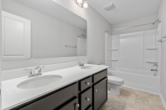 514 Purple Finch Rd, Summerville, SC 29486 - full bathroom with double vanity, shower / tub combination, and toilet