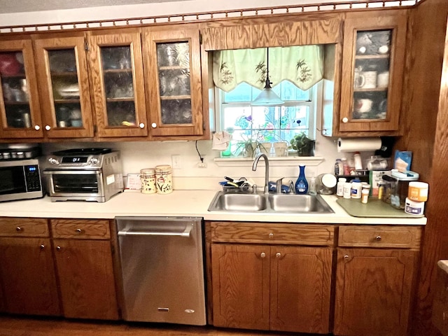 kitchen with sink and stainless steel appliances