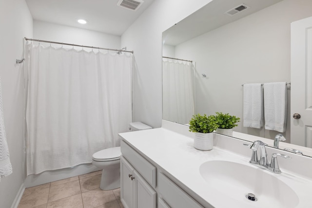 1825 Crossbill Trl, Hanahan, SC 29410 - full bathroom featuring toilet, vanity, shower / bathtub combination with curtain, and tile patterned floors