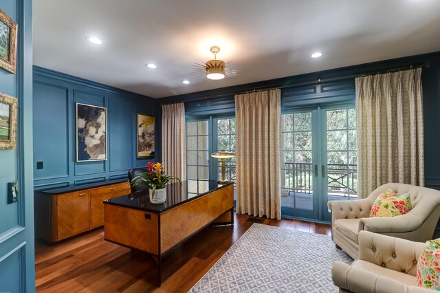 interior space with french doors