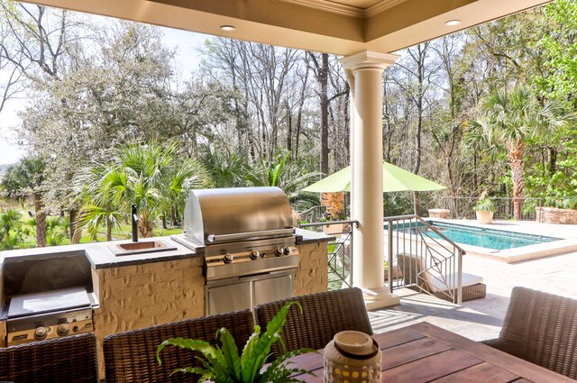 view of patio / terrace featuring area for grilling