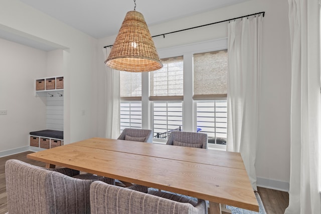 1828 Agate Bay Dr, Mount Pleasant, SC 29466 - dining space with wood finished floors and baseboards
