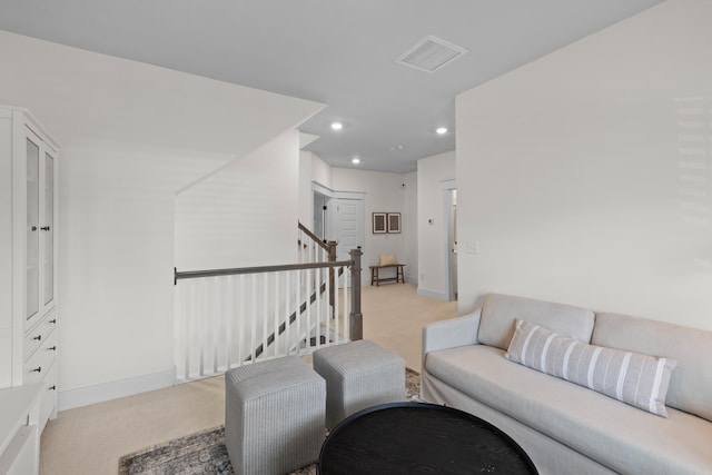 1828 Agate Bay Dr, Mount Pleasant, SC 29466 - living area with light colored carpet, baseboards, and recessed lighting