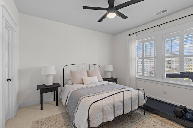 1828 Agate Bay Dr, Mount Pleasant, SC 29466 - carpeted bedroom featuring baseboards and a ceiling fan