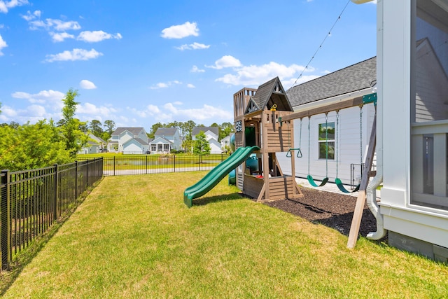 1828 Agate Bay Dr, Mount Pleasant, SC 29466 - view of yard with a playground, a residential view, and a water view