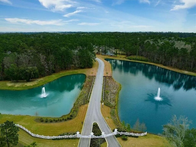 view of pool with a water view