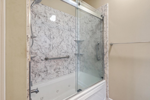 bathroom featuring a combined bath / shower with jetted tub