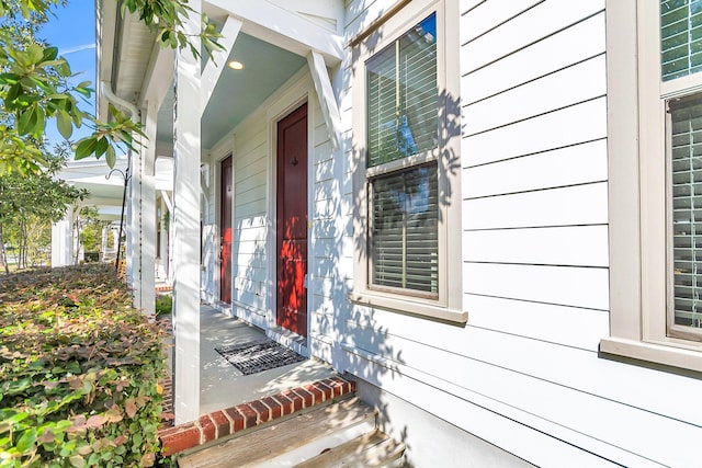 view of doorway to property