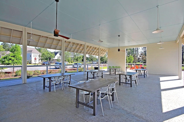 view of patio / terrace with ceiling fan