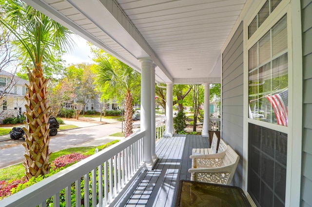 balcony with a porch
