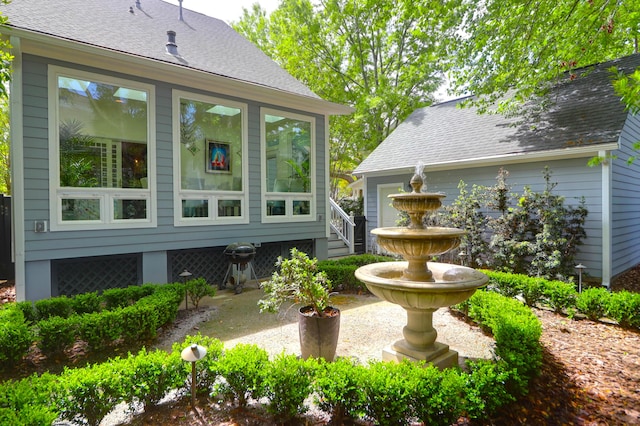 exterior space with area for grilling