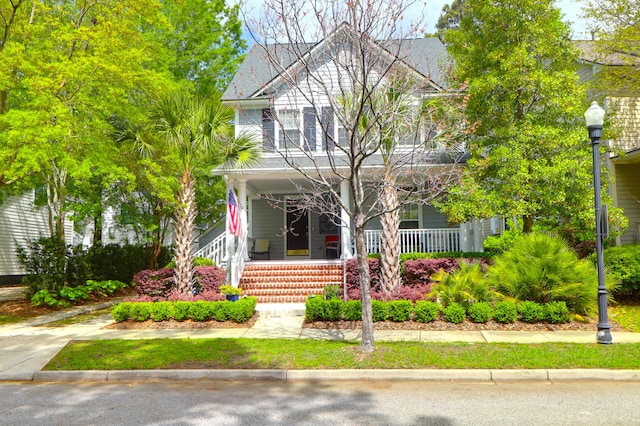 view of front of house featuring covered porch